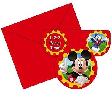 Zaproszenia Urodzinowe Mickey Mouse Klub Myszki Miki 6 Szt