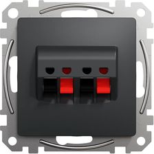 Zdjęcie Schneider Electric Gniazdo Głośnikowe Podwójne Czarny Antracyt (SDD114411) - Jelcz-Laskowice
