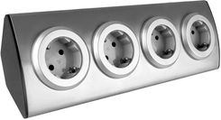Zdjęcie Orno Gniazdo Meblowe Kuchenne 4X2P+Z Montaż Na Rzepy Inox (ORAE1340GS) - Siemianowice Śląskie