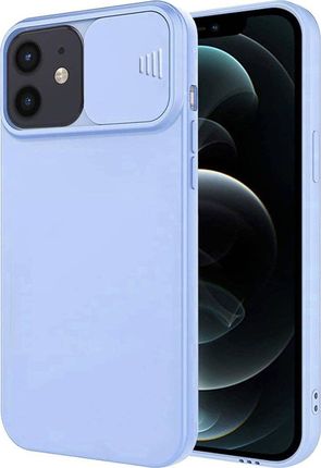 Nexeri Etui Iphone 12 Mini Silikonowe Z Osłoną Na Aparat Silicone Lens Jasny Niebieski 
