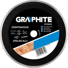 Zdjęcie Graphite Tarcza diamentowa 250x25.4mm pełna TOP57H645 - Sulechów