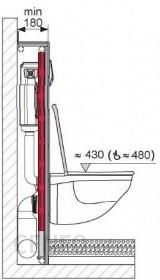Tece Profil do WC 112x50 cm (do lekkiej zabudowy) 9.400.007
