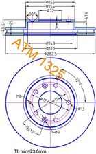 Zdjęcie Mikoda Tarcza Hamulcowa Prz Mazda 6 Gg 282 5X25Mm 1325 - Żerków