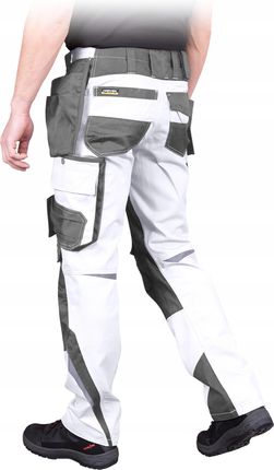 Leber&Hollman Spodnie Ochronne Robocze Do Pasa Harver Biały R.54