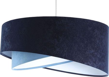 Lumes Lampa wisząca Granatowo-biała lampa wisząca welurowa - EX994-Lorisa (E14840060086)