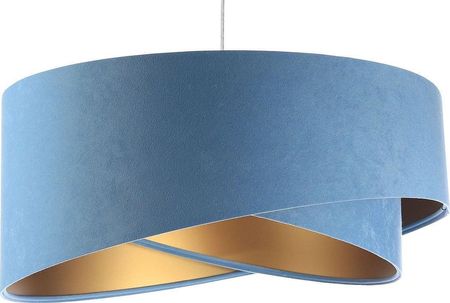 Lumes Lampa wisząca Niebiesko-złota welurowa lampa wisząca - EX996-Alias (E14848060094)