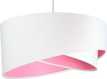 Lumes Lampa wisząca Biało-różowa lampa wisząca z abażurem - EX990-Rezi (E14819060065)