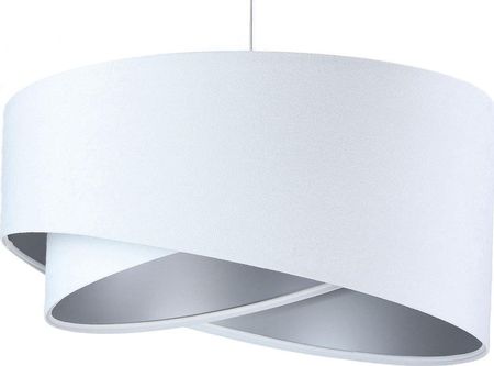 Lumes Lampa wisząca Biało-srebrna welurowa lampa wisząca - EX988-Selma (E14807060061)