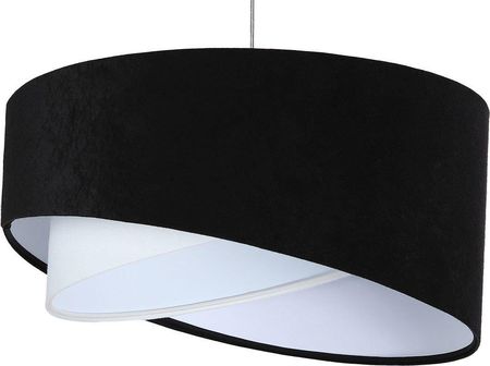 Lumes Lampa wisząca Czarno-biała lampa wisząca z weluru - EX986-Merso (E14797060046)