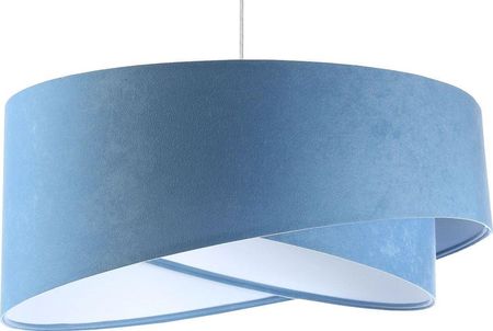 Lumes Lampa wisząca Niebiesko-biała welurowa lampa wisząca - EX996-Alias (E14846060092)
