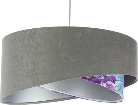 Lumes Lampa wisząca Szaro-fioletowa lampa wisząca z weluru - EXX06-Brezi (E14901060125)