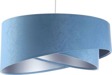 Lumes Lampa wisząca Niebiesko-srebrna welurowa lampa wisząca - EX996-Alias (E14847060093)