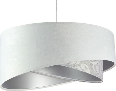 Lumes Lampa wisząca Biała welurowa lampa wisząca z wzorem - EXX13-Glora (E14928060140)
