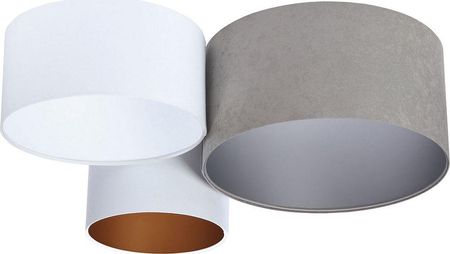 Lumes Lampa sufitowa Biało-szary welurowy plafon sufitowy - EXX43-Roder (E1511808002012)
