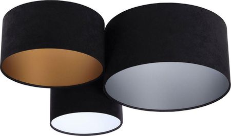 Lumes Lampa sufitowa Czarny plafon z welurowymi abażurami - EXX41-Meles (E1511108002007)