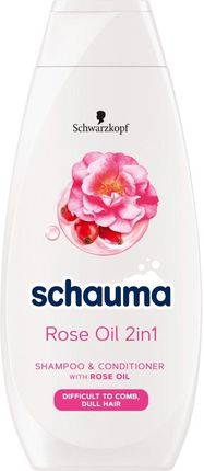 Schauma Rose Oil 2In1 Szampon I Odżywka Ułatwiająca Rozczesywanie Do Włosów Splątanych I Matowych 400 ml