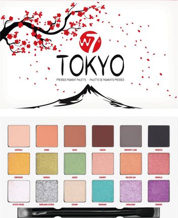 W7 TOKYO paleta prasowanych pigmentów