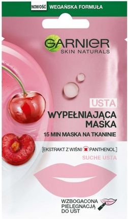Garnier Skin Naturals Maska na tkaninie wypełniająca usta z ekstraktem z wiśni 5 g