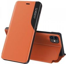 Hurtel Eco Leather View Case Elegancki Futerał Etui z Klapką i Funkcją Podstawki iphone 13 Pro Max Pomarańczowy