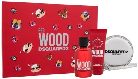 Dsquared2 Red Wood Pour Femme - Zestaw Woda Toaletowa 100Ml + Żel Pod Prysznic 100Ml + Portmonetka