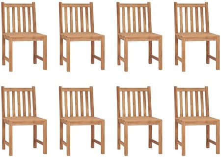 Krzesła Ogrodowe 8 Szt. Lite Drewno Tekowe