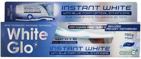White Glo _SET Instant White Toothpaste wybielająca pasta do zębów / + szczoteczka 115 ml