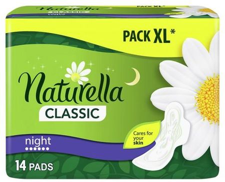 Naturella Classic Night Camomile Podpaski ze skrzydełkami 14szt