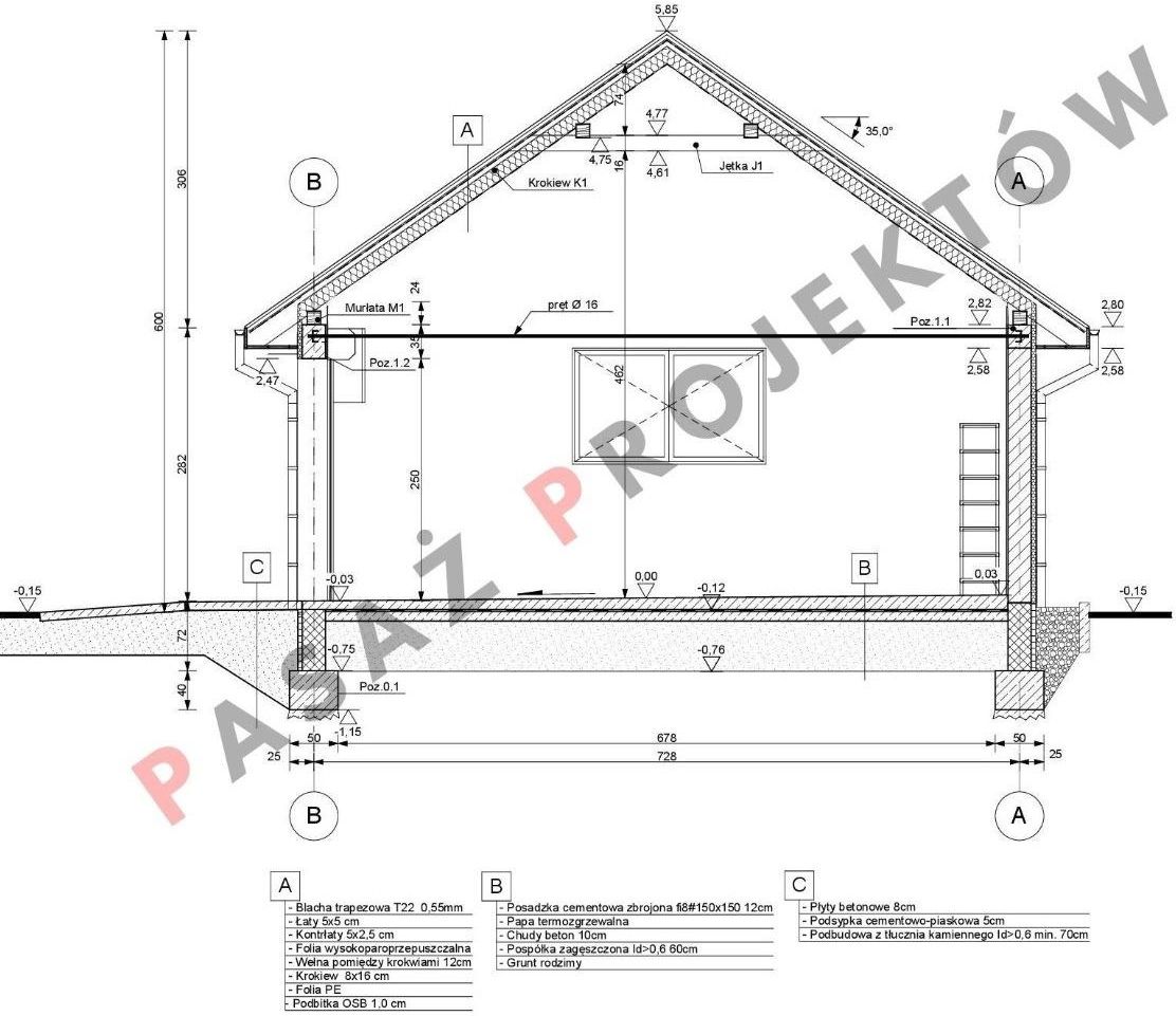 PROJEKT GARAŻU TRZYSTANOWISKOWEGO G325