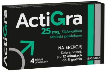 Actigra 25mg, 4 tabletki