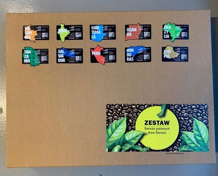 Zestaw Kaw Świata 10x250g kawa mielona Prezent - zdjęcie 3