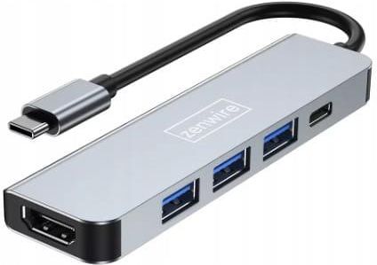 HUB Przejściówka USB-C 5W1 HDMI 4K USB 3.0 MAC M1