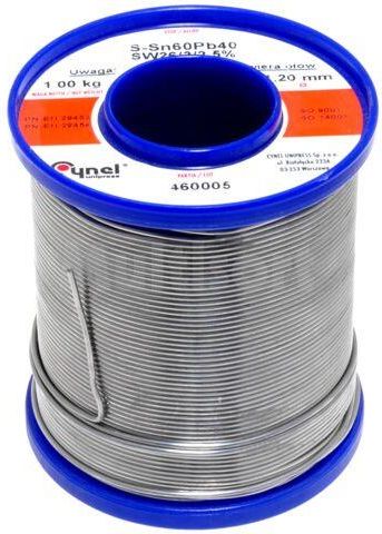 250g Di Stagno 0,7 Mm Diametro Flux 2,5% Sn 60 Pb 40 Sn60Pb40 Cynel Bobina Rotolo 025 Kg Cynel 5902884600763 - Foto 2