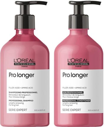 L'Oreal Professionnel Pro Longer zestaw pogrubiający końce włosów szampon 500ml, odżywka 500ml