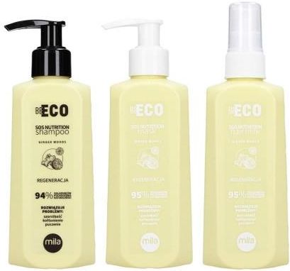Mila Professional Be Eco Sos Nutrition zestaw regenerujący do włosów szampon 250ml + maska 250ml + mleczko 250ml