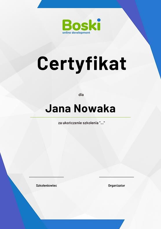 Projekt certyfikatu / dyplomu - zdjęcie 1 Projekt certyfikatu / dyplomu