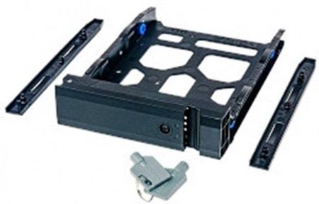 Qnap TRAY-35-BLK02 3.5" HDD Tray with key lock and two keys, black and plastic, 2.5" and 3.5" screw packs included