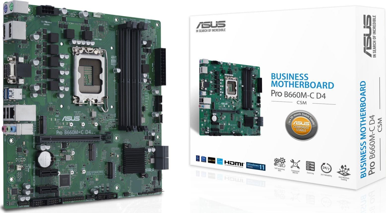 фото Материнская плата Asus Pro B660M-C D4-CSM 1