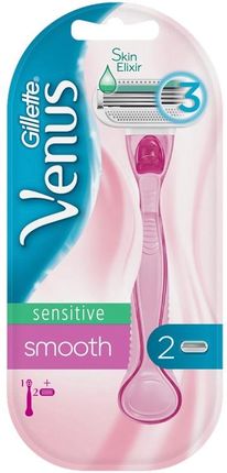 Gillette Venus Smooth Sensitive Pink - Maszynka Do Golenia + 2 Wkłady