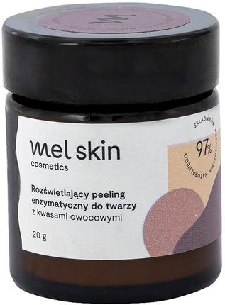 Mel Skin Rozświetlający Peeling Enzymatyczny Do Twarzy Z Kwasami Owocowymi 20 g