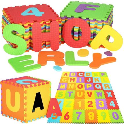 Springos Mata piankowa cyfry alfabet 172x172cm puzzle dla dzieci pianka EVA (FM0017)