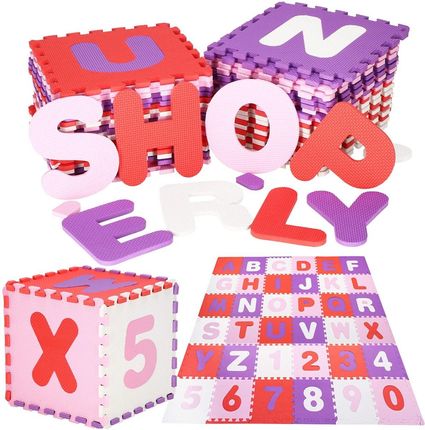 Springos Mata piankowa cyfry alfabet 175x175cm multikolor puzzle dla dzieci pianka EVA (FM0020)
