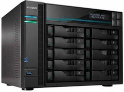 Serwer plików Asustor LOCKERSTOR 10 AS6510T 10-bay, Intel ATOM C3538 Czterordzeniowy 2.1GHz, 64G RAM, 2x10GbE LAN, 2x 2.5GbE LAN, 2x USB 3.2. 2x SSD