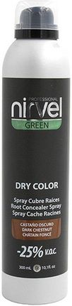 Nirvel Spray do Siwych Włosów Green Dry Color Ciemny Szatyn 300ml