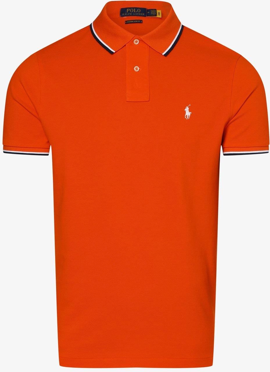 Polo Ralph Lauren - Męska Koszulka Polo – Custom Slim Fit, Pomarańczowy ...