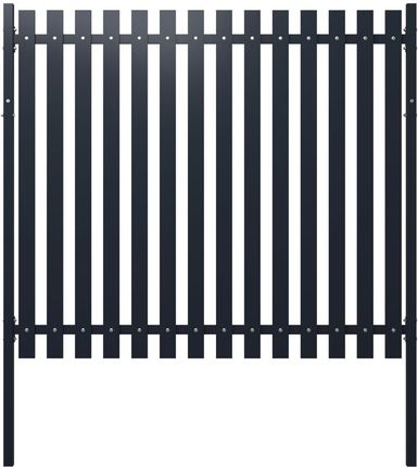 Panel Ogrodzeniowy Antracyt 174,5X170cm Stal Malowana