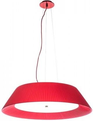 Kandela Lighting Lampa Wisząca Flamenco 60 Cm Z 600 Z 600 Materiał Oprawy Czerwony Połysk Tkanina Abażuru T02
