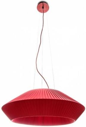 Kandela Lighting Lampa Wisząca Salsa 60 Cm Z 600 Z 600 Materiał Oprawy Czerwony Połysk Tkanina Abażuru T5