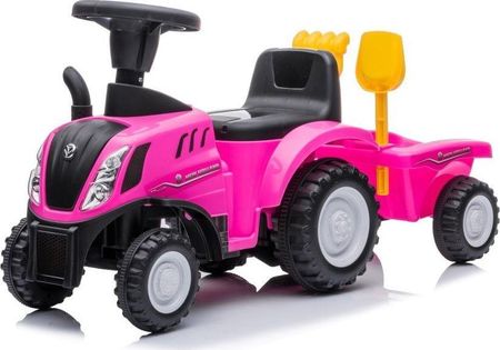 Sun Baby Jeździk Traktor Z Przyczepą New Holland Różowy