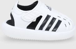 Adidas sandały dziecięce kolor biały - Sandały dziecięce