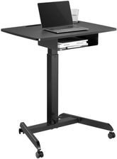 Biurko Stolik Do Laptopa Maclkod Regulacja Wysokości Z Szufladą Czarny Pracy Stojąco Siedzącej Max Wys 113Cm 8Kg